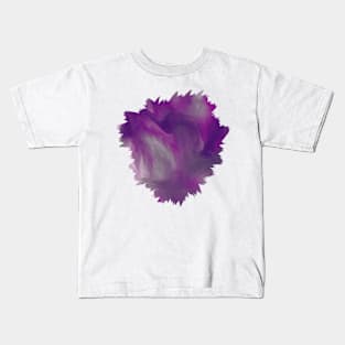 Purple/Grey Brush Strokes Kids T-Shirt